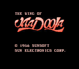 The Wing of Madoola (Sample) Title Screen